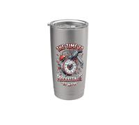 The Time to Procrastinate is Now Funny Later Alarm Clock Stainless Steel Insulated Tumbler