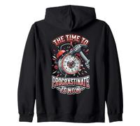 The Time To Procrastinate Is Now Funny Later Alarm Clock Zip Hoodie