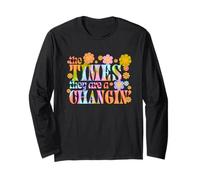 The Times They Are A Changing - 60s 70s Retro Graphic Long Sleeve T-Shirt