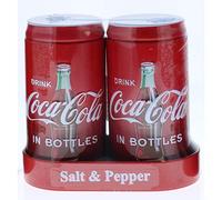 The Tin Box Company Coca-Cola Salt and Pepper Shakers with Caddy