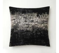 THE-TINOART Black Champagne Metallic Jacquard Throw Pillow Cover 24x24 Velvet Back Modern Glam Sofa Decor