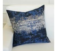 THE-TINOART Coastal Throw Pillow Covers 22x22, Navy Blue and Gold Jacquard Woven Decorative Pillow Covers for Couch Sofa Bed, Nautical Textured Home Decor