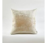 THE-TINOART Cream Gold Throw Pillow Covers 22"X22" Splashed Gold Cream Jacquard Pillow Covers Reversed Cream White Velvet Square Cushion Covers for White Couch Sofa Living Room Bedroom Car 1Piece