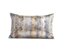 THE-TINOART Cushion Covers, Throw Pillow Covers 12X20inch Decorative Luxury Metallic Gold Sliver Soft Square for Sofa Couch Chair Bedroom Living Room