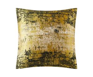 THE-TINOART Modern Sun Gold Throw Pillow Covers 18x18, Textured Jacquard Woven with Metallic Threads, Warm Textured Accents for Living Room Bedroom Home Decor