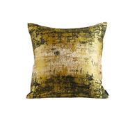 THE-TINOART Sun Gold & Black Jacquard Pillow Cover 24x24 - Luxury Embroidered Decorative Throw Pillow Cover, Reversible with Metallic Thread & Velvet Backing, Elegant Home Décor