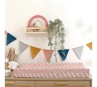 The Tiny Bed Company Anti-Roll Changing Mat - Castaway (Dusty Pink)