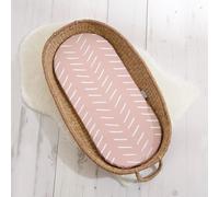 The Tiny Bed Company Basket Changing Mat - Castaway (Dusty Pink) in Dusty Pink The Tiny Bed Company Dusty Pink