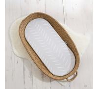 The Tiny Bed Company Basket Changing Mat - Castaway (Sea Salt Grey)