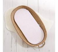 The Tiny Bed Company Basket Changing Mat - Melbourne (Powder Pink)