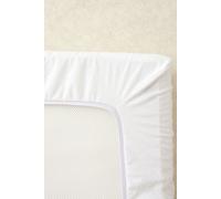The Tiny Bed Company Cot Waterproof Fitted Mattress Protector (120 x 60cm) in White The Tiny Bed Company White Cot