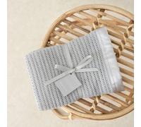 The Tiny Bed Company Luxury 100% Organic Satin Edged Baby Blanket - Medium (Grey & Grey)