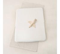 The Tiny Bed Company Premium Foam Folding Travel Cot Mattress Maxi-Cosi Iris 91 x 52cm in White The Tiny Bed Company White Travel Cot