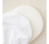 The Tiny Bed Company Waterproof Fitted Mattress Protector Moses Basket (74 x 28cm) in White The Tiny Bed Company White Moses