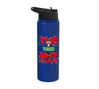 The Tired Nutcracker Funny Christmas Family Group Pajama Stainless Steel Insulated Water Bottle