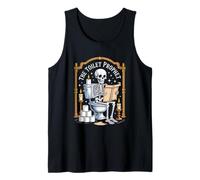 The Toilet Prophet Skeleton Bathroom Humor Gothic Tank Top