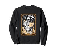 The Toilet Prophet Skeleton Bathroom Humor Sweatshirt