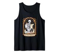 The Toilet Prophet Skeleton On Toilet Candle Scroll Tank Top