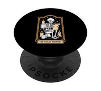 The Toilet Prophet Skeleton On Toilet Scroll Humor PopSockets Adhesive PopGrip