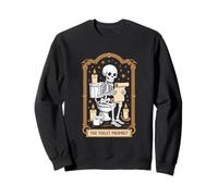 The Toilet Prophet Skeleton On Toilet Scroll Humor Sweatshirt