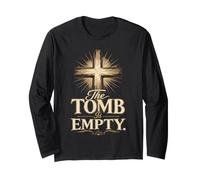 The Tomb is Empty Easter Resurrection Cross Long Sleeve T-Shirt