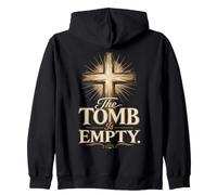 The Tomb Is Empty Easter Resurrection Cross Zip Hoodie