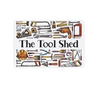 The Tool Shed Sign - Tools Collector Metal Plaque Handyman Gift - Shed/Garage Wall Decor 28cm x 20cm