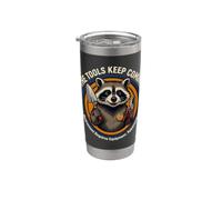 The Tools Keep Coming Retirement Raccoon Humor Stainless Steel Insulated Tumbler