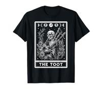 The Toot Bagpipe Bagpiper Bagpipe Player Tarot Card Skeleton T-Shirt
