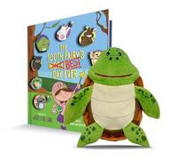 The Tooth Brigade Book and Kai Sea Turtle Tooth Fairy Pillow Bundle, Interactive Set Includes 8" Plush Toy with Lost Tooth Pocket and The Tooth Fairy's Best Day Ever! Hardcover Book