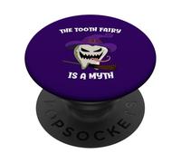 The Tooth Fairy Is A Myth Dentist Monster Tooth Halloween PopSockets Adhesive PopGrip