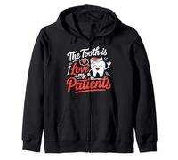 The Tooth Is I Love My Patients Dentist Gifts for Men Women Zip Hoodie