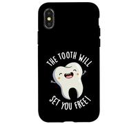 The Tooth Will Set You Free Funny Dental Pun Case for iPhone X/XS