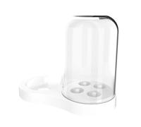 The Toothbrush Holder, Compatible for Oralb IO3 IO4 IO5 IO6 Electric Toothbrush Rack EB17 Brush Head Storage Bracket with Dust Cup(White)