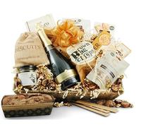 The Topaz Luxury Prosecco Hamper | Premium Italian Sparkling Wine Gift Basket with 6 Award-Winning Sweet & Savoury Treats | Handmade Seagrass Basket