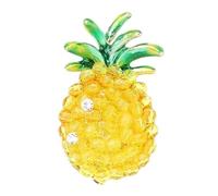 The Torrid Zone Inspired Pineapple Brooch Decorated in Glittering Crystals for Stylish Accessories Light Weight Comfort Wear Brooch for Clothes