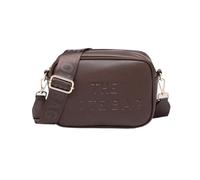 The Tote Bag Crossbody Camera Bag, Embossed Lettering, Wide Logo Strap, Multiple Colours (Coffee)