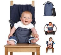 The totseat Protable Travel Highchair Machine Washable inc Travel Bag Denim Blue