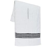 The Tour Towel | Large Golf Caddy Towel Terry Cloth, Absorbent 19" x 44", Center Cut, Perfect Hang Golf Cart Accessory and Golf Bag, White with Black Stripes