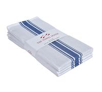 THE TOWEL HOUSE 100% Cotton Herringbone Kitchen Towels - Ultra Absorbent, Fast-Drying Dish Towels - Soft, Lint-Free, Durable Tea Towels with Hanging Loop - Oversized 18x28 Inches - Red (Pack of 4)