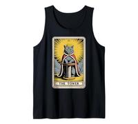 The Tower Cat Tarot Card Cat Scratching Post Tree Cat Tank Top
