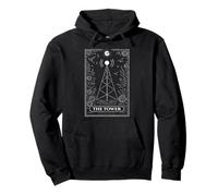 The Tower Ham Radio Operator Amateur Radio Tarot Card Witchy Pullover Hoodie