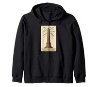 The Tower Obelisk Ancient Egyptian Tarot Card Zip Hoodie