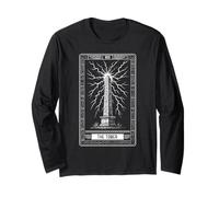 The Tower Obelisk Egyptian Tarot Card Hieroglyphs Arcana Long Sleeve T-Shirt