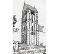 The tower of All Saints Church Earls Barton Northamptonshire England. From Everday Life in Anglo-Saxon Viking and Norman Times published 1926. Poster Print by Ken Welsh (11 x 18)