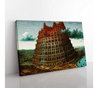The Tower Of Babel By Pieter Bruegel The Elder Classic Painting Canvas Wall Art Print Ready to Hang, Framed Picture for Living Room Bedroom Home Office Décor, 60x40 cm (24x16 Inch)