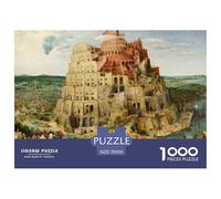 The Tower of Babel Wooden Jigsaw Puzzle Waterproof 1000 Piece Puzzles for Adults Fun Challenging Games
