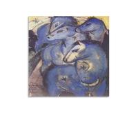The Tower of Blue Horses, by Franz Marc Poster (1) Art Canvas Painting Decor Wall Print Photo Home Modern Decorative 12x12inch(30x30cm)