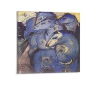 The Tower of Blue Horses, by Franz Marc Poster (1) Wall Art Bedroom Prints Home Decor Hanging Picture Canvas Painting 20x20inch(50x50cm)