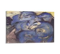 The Tower of Blue Horses, by Franz Marc Poster (3) Wall Art Picture Painting Canvas Print Artworks Bedroom Living Decor 16x24inch(40x60cm)